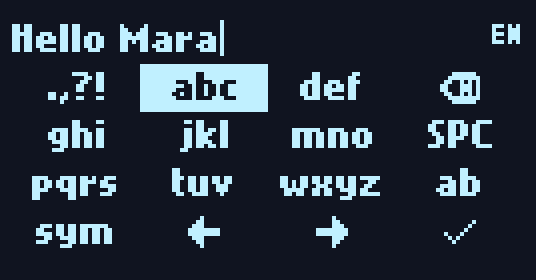 on-screen keypad